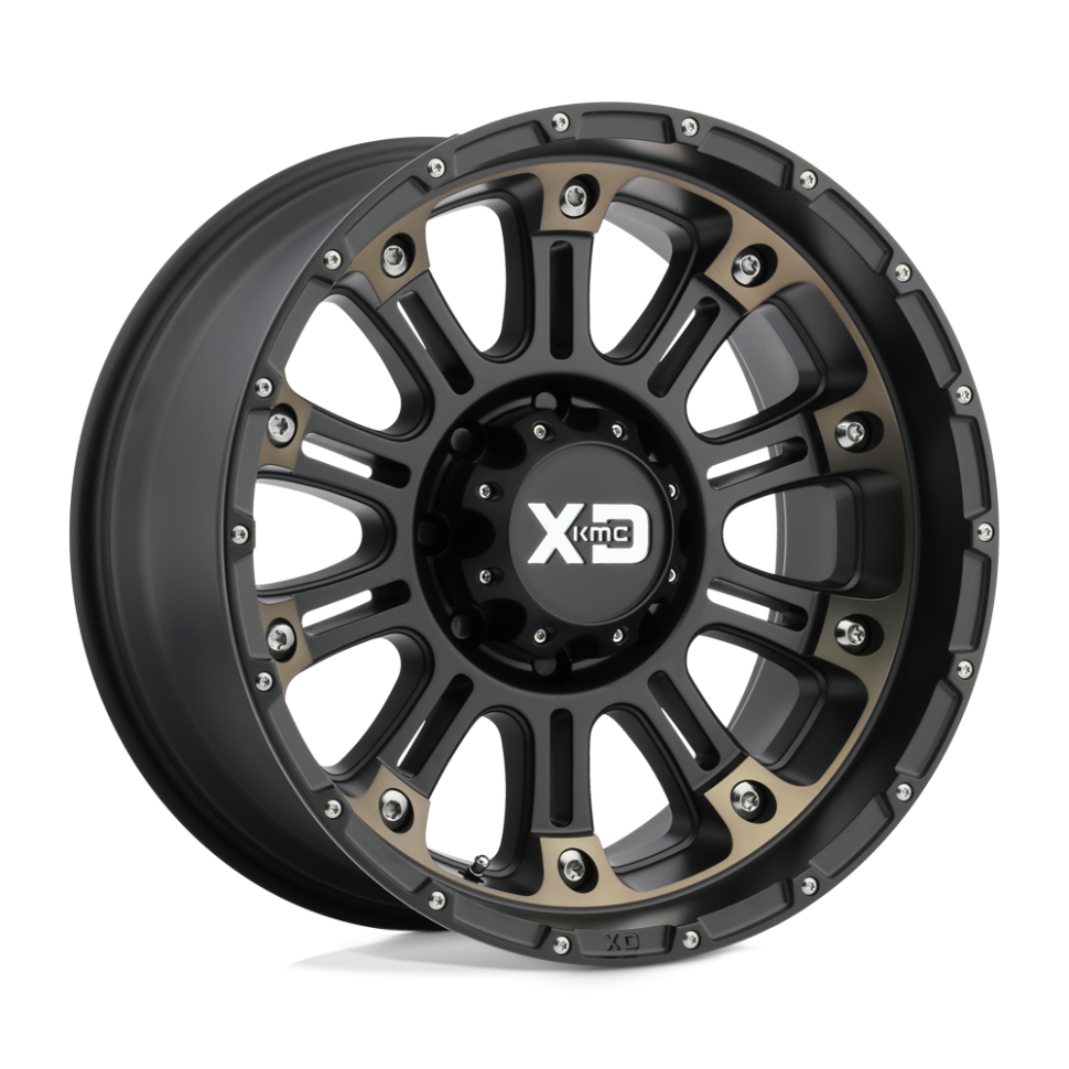 XD Wheels XD82929087900 Hoss II Wheel Satin Black Mach W/Dark Tint 20x9