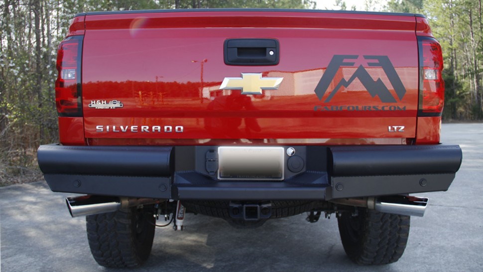 Fab Fours CS14-U3150-1 Black Steel Elite Rear Bumper GMC Sierra 1500 14-18