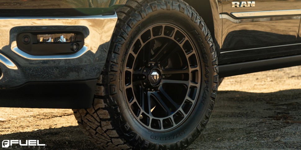 Fuel Off Road D72020908450 Heater Wheel Matte Black Double Dark Tint Machined 20x9 +1