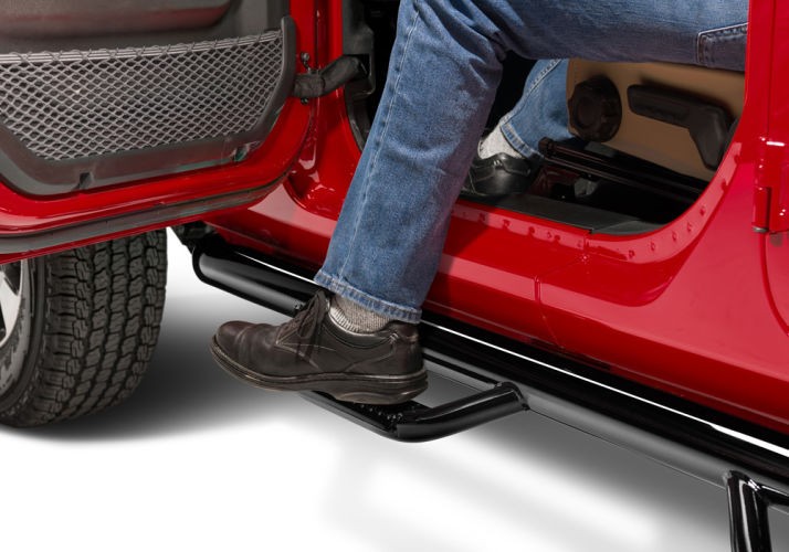 Захисні бічні пороги Jeep Wrangler JL 18-22 4-Door Nerf N-FAB 3" J1866-GB