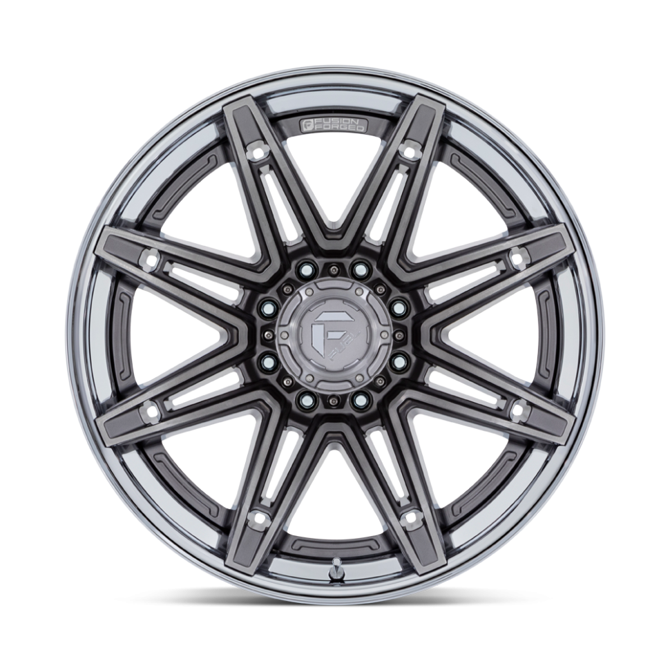 Fuel Off Road FC401AP24126844N Brawl Wheel Platinum W/Chrome Lip 24x12 -44