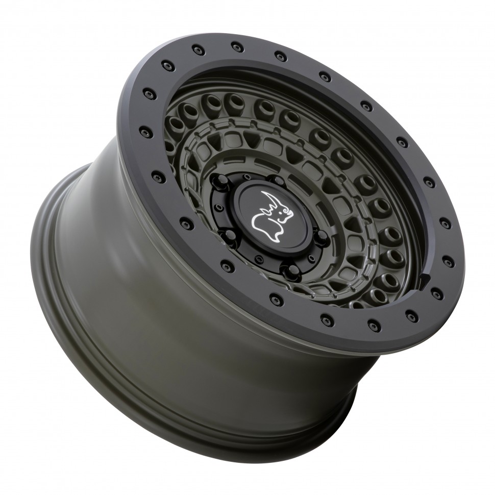 Колісний диск Black Rhino Barricade Od Green W/Black Rock Guard 17x8.5 ET-18 1785BCD-85127N71