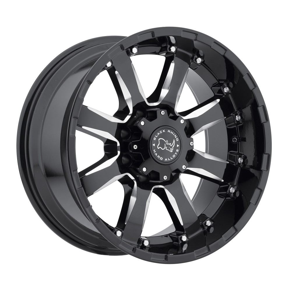 Колесный диск Black Rhino Sierra Gloss Black W/Milled Spokes 20x10 ET-23 2010SRA-38165B22