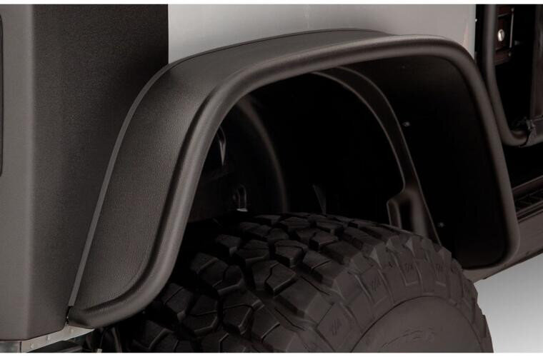 Bushwacker 10052-07 Flat Fender Flares Set 2PC Rear Jeep Wrangler JK 07-18
