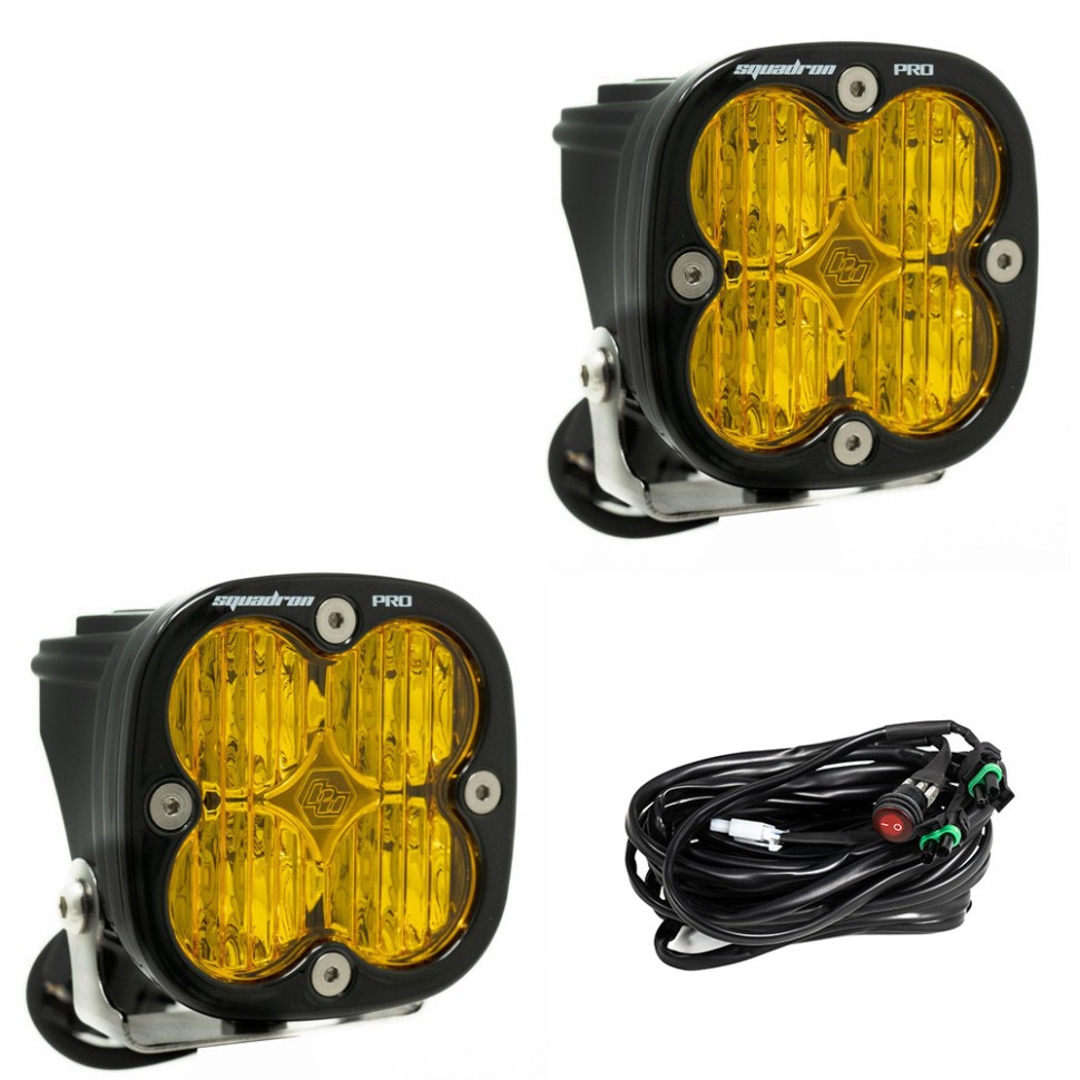 Комплект дополнительных LED фар 3.07x3.07" Wide Cornering Squadron Pro Baja Designs 497815