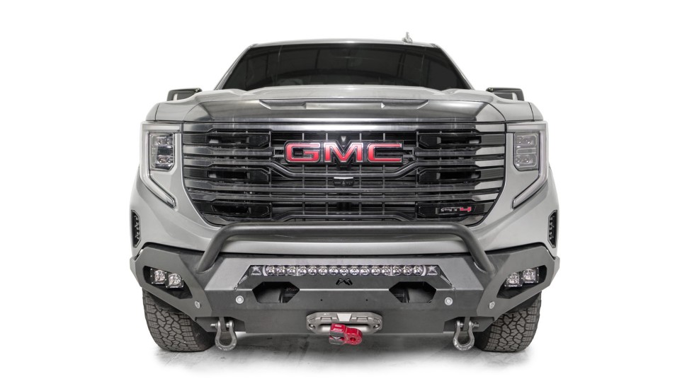 Передний бампер с центральной дугой GMC Sierra 1500/1500 22-26 Matrix Fab Fours GS23-X5852-1