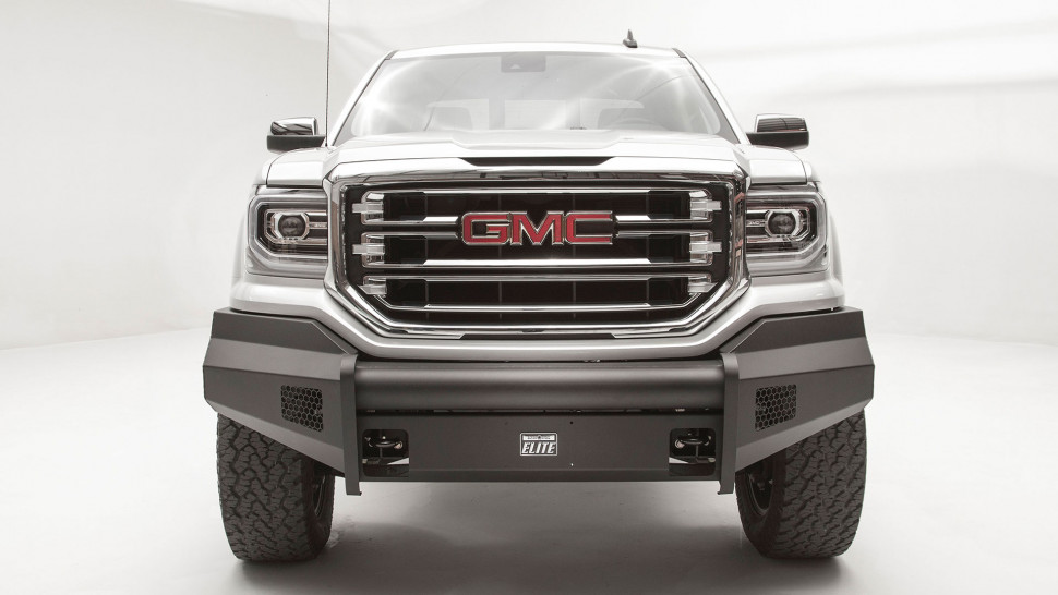 Передний бампер Black Steel Elite GMC Sierra 1500 16-18 Fab Fours GS16-R3961-1