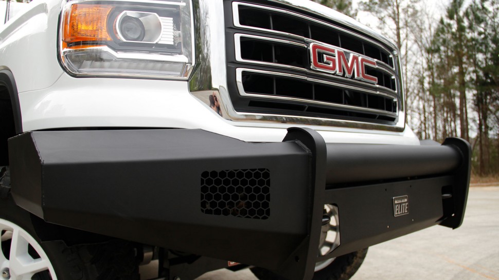 Передний бампер Black Steel Elite GMC Sierra 1500 16-18 Fab Fours GS16-R3961-1