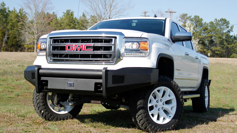 Передний бампер Black Steel Elite GMC Sierra 1500 16-18 Fab Fours GS16-R3961-1