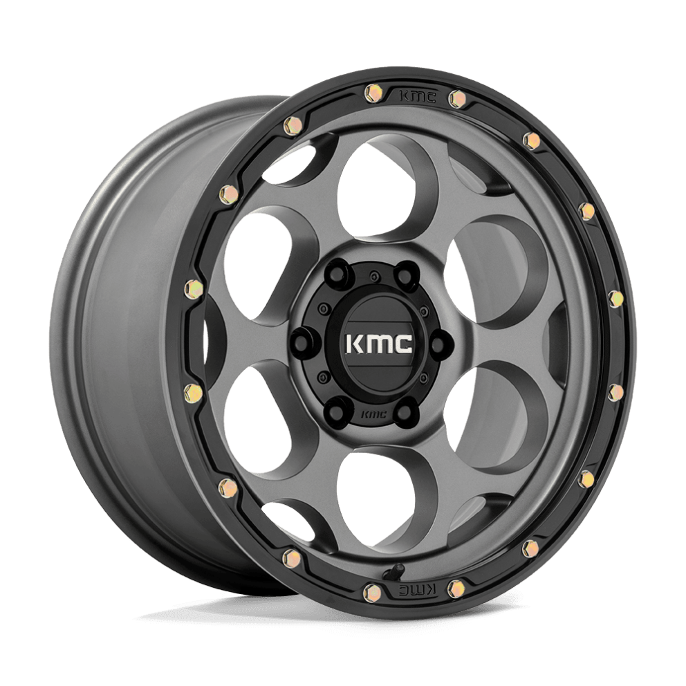 KMC Wheels KM54178587900 Dirty Harry Wheel Satin Gray W/Black Lip 17x8.5