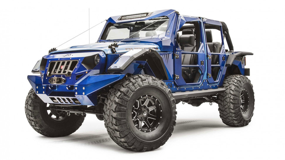 Fab Fours JK1006-1 JK Front Fender Flare Full Width Jeep Wrangler JK 07-18