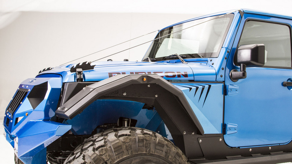 Fab Fours JK1006-1 JK Front Fender Flare Full Width Jeep Wrangler JK 07-18