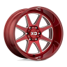 XD Wheels XD84421087918N Pike Wheel Brushed Red W/Milled Accents 20x10 -18