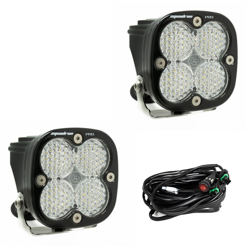 Комплект дополнительных LED фар 3.07x3.07" Work/Scene Squadron Pro Baja Designs 497806
