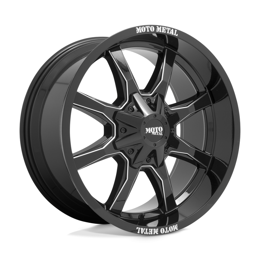 Колесный диск Moto Metal MO970 Gloss Black W/Milled Spoke & Moto Metal On Lip 20x10 ET+12 MO970210353B12