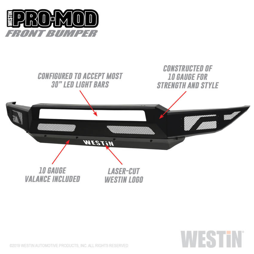 Westin Automotive Pro-Mod Modular Front Bumper Chevrolet Silverado 1500 19-20 New Body Style (58-41215)