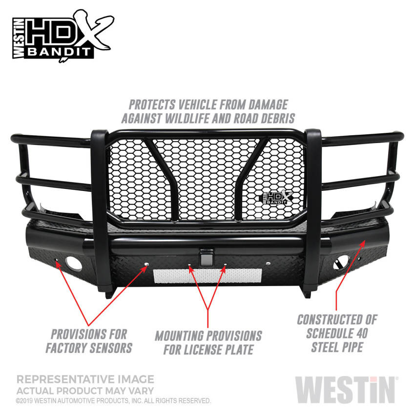 Westin Automotive HDX Bandit Grille Guard Front Bumper Chevrolet Silverado 1500 19-20 New Body Style (58-31135)