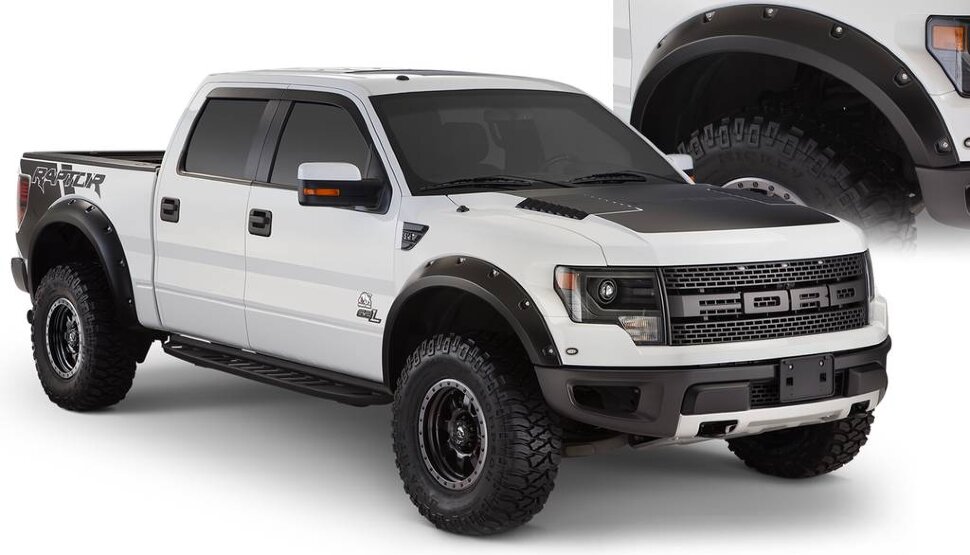 Расширители колесных арок Ford F-150 Raptor 10-14 Raptor к-кт 4 шт. Pocket Style Bushwacker 20938-02
