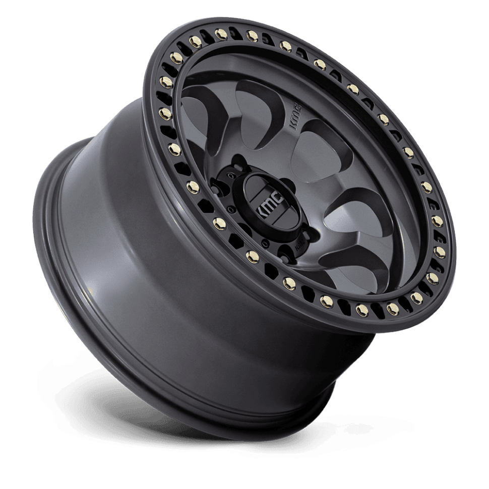 KMC Wheels KM550AB18906818 Riot SBL Wheel Anthracite W/Satin Black Lip 18x9 +18