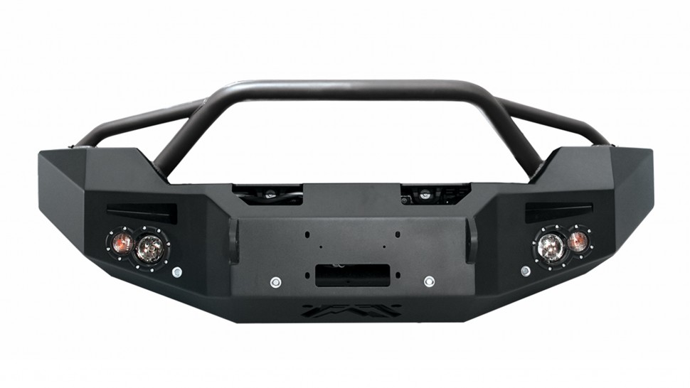 Передній бампер Premium з центральною дугою GMC Sierra 2500/3500 15-19 Fab Fours GM14-C3152-1