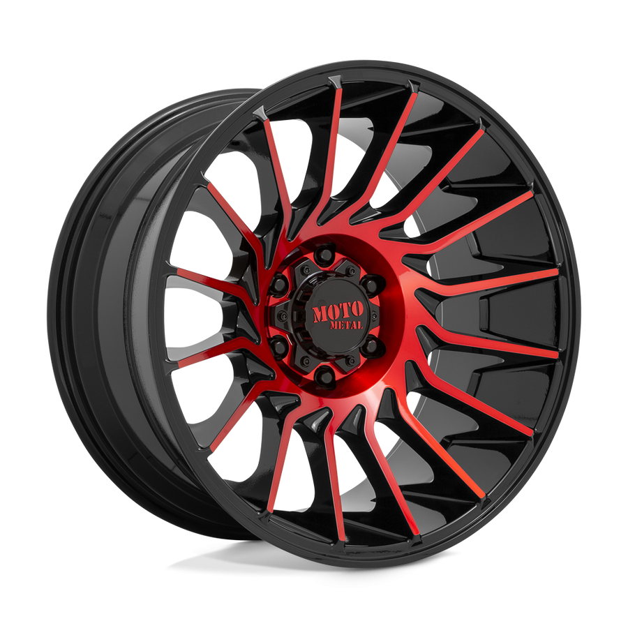 Колесный диск Moto Metal MO807 Gloss Black Machined W/Red Tint 22x10 ET-18 MO80722050918N
