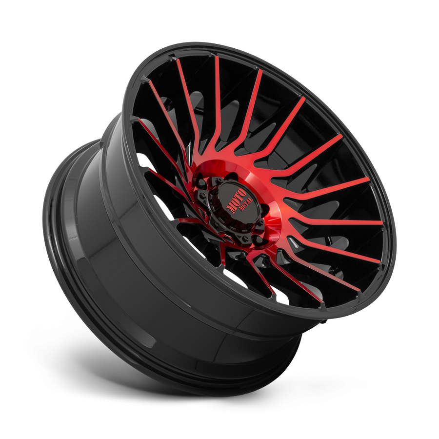 Колесный диск Moto Metal MO807 Gloss Black Machined W/Red Tint 22x10 ET-18 MO80722050918N