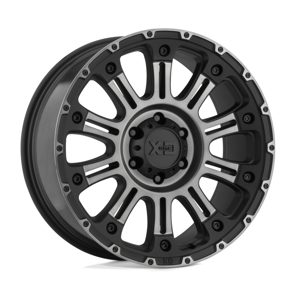 XD Wheels XD82929080412N Hoss II Wheel Satin Black Mach W/Gray Tint 20x9 -12