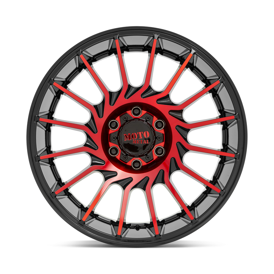 Колесный диск Moto Metal MO807 Gloss Black Machined W/Red Tint 22x10 ET-18 MO80722063918N