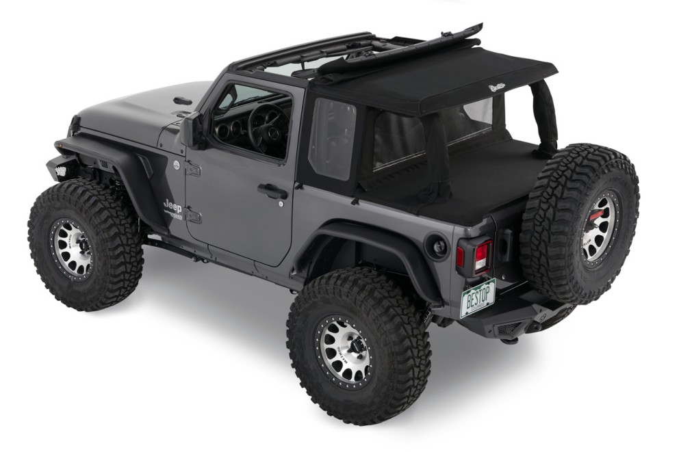 Комплект переоборудования мягкой крыши Halftop Soft Top Premium Black Twill Jeep Wrangler JL 18-26 2 Door Bestop 8010117