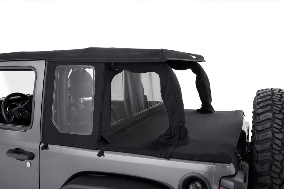 Комплект переобладнання м’якого даху Halftop Soft Top Premium Black Twill Jeep Wrangler JL 18-26 2 Door Bestop 8010117