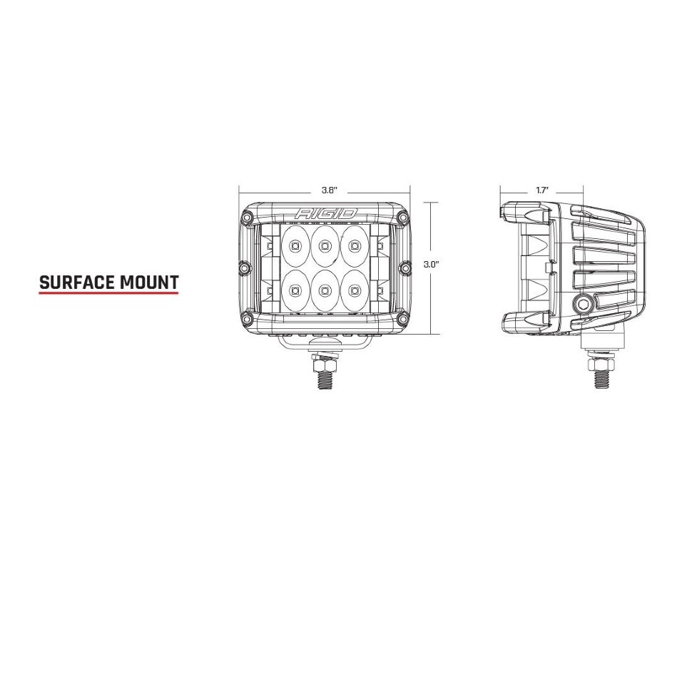 Комплект дополнительных Led фар 3x4" Spot DSS Rigid Industries 262214