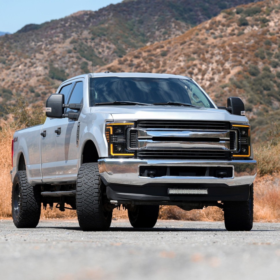 Комплект передних галогеновых фар Ford F-250/F-350/F-450/F-550 17-19 PRO-Series AlphaRex 880320