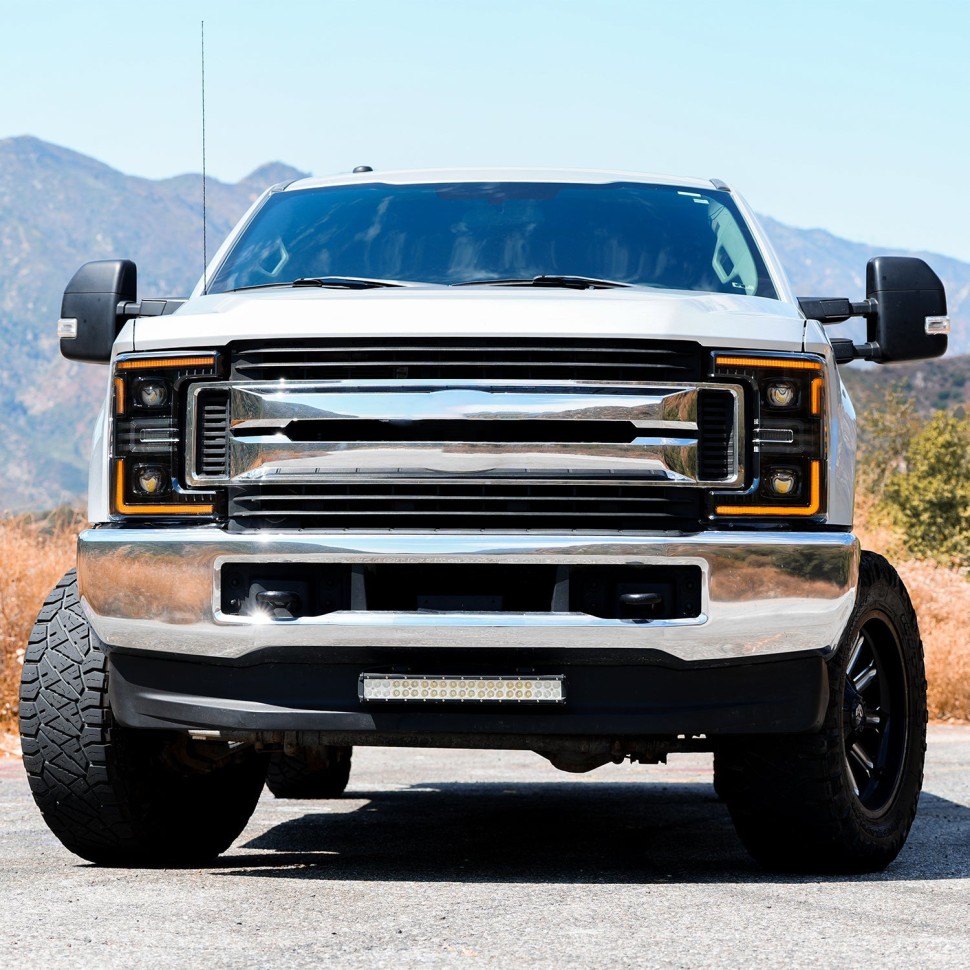 Комплект передних галогеновых фар Ford F-250/F-350/F-450/F-550 17-19 PRO-Series AlphaRex 880320