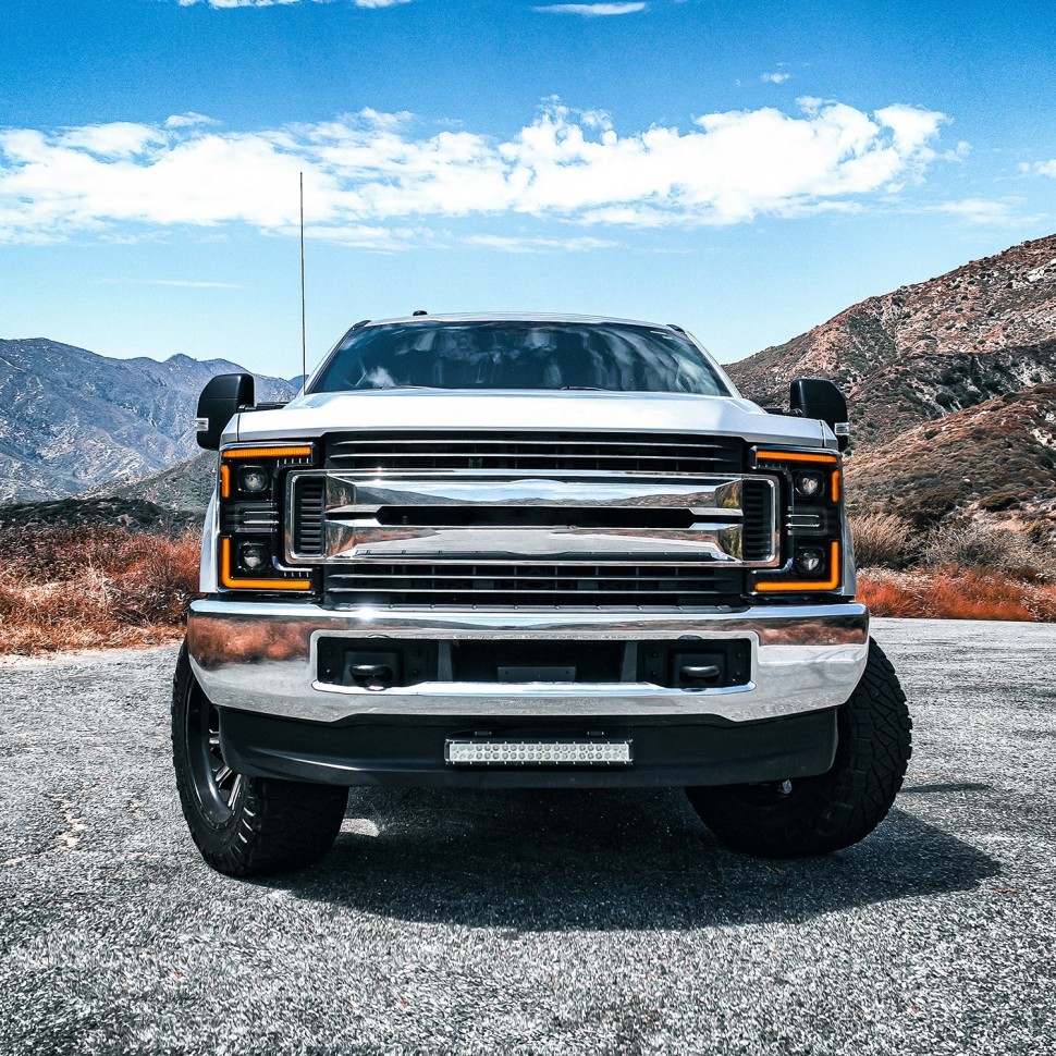 Комплект передних галогеновых фар Ford F-250/F-350/F-450/F-550 17-19 PRO-Series AlphaRex 880320
