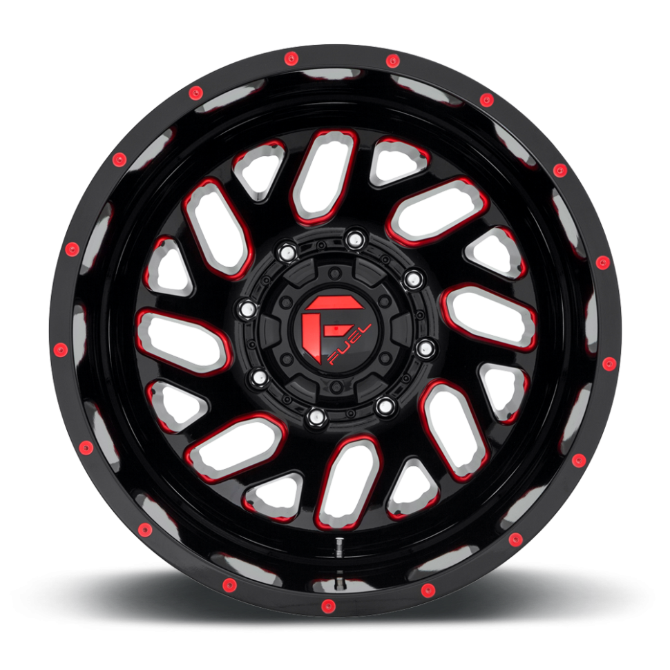 Fuel Off Road D65620829235 Triton Dually Wheel Gloss Black Red Tinted Clear 20x8.3 -201
