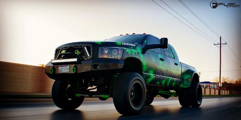 Fuel Off Road D65620829235 Triton Dually Wheel Gloss Black Red Tinted Clear 20x8.3 -201