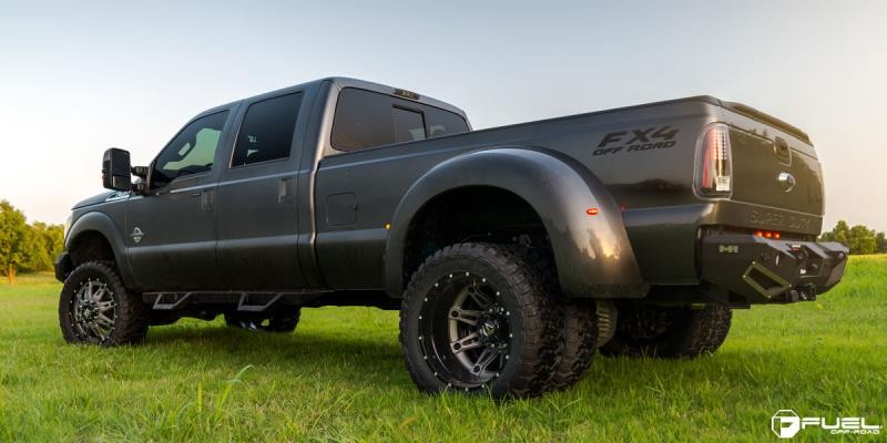 Fuel Off Road D65620829235 Triton Dually Wheel Gloss Black Red Tinted Clear 20x8.3 -201