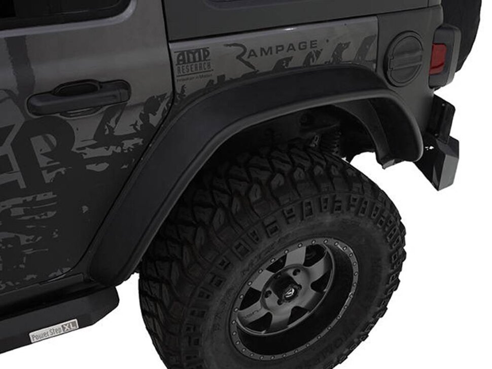 Bushwacker 10104-07 Flat Fender Flares Set 2PC Rear Jeep Gladiator JT 20-25