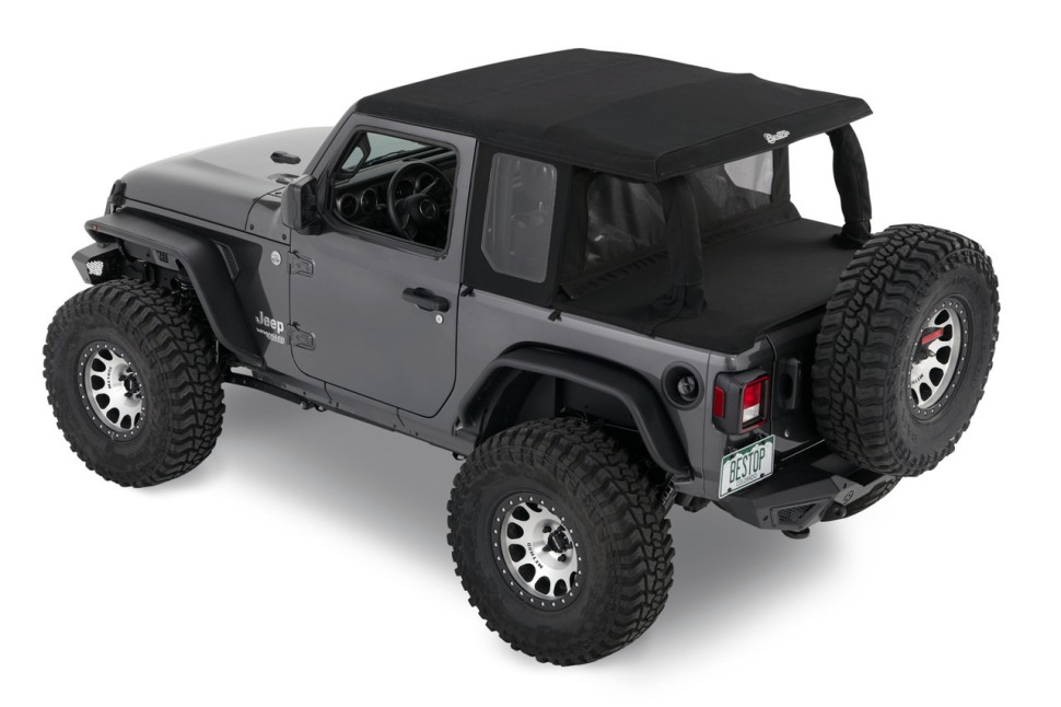 Комплект переобладнання м’якого даху Halftop Soft Top Black Diamond Jeep Wrangler JL 18-26 2 Door Bestop 8010135