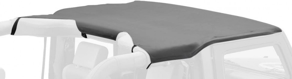Bestop 5258635 Header Targa Bikini Top Jeep Wrangler JK 10-18 2 Door (Black Diamond)