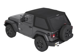 М’який дах Trektop Soft Top Premium Black Twill Jeep Wrangler JL 18-26 2 Door Bestop 5686217