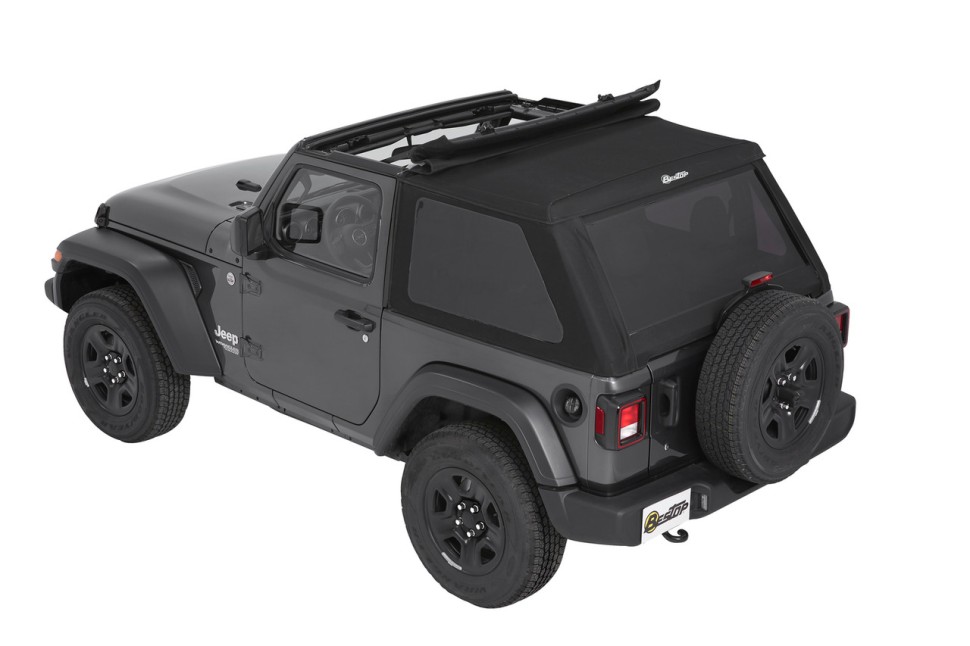 М’який дах Trektop Soft Top Premium Black Twill Jeep Wrangler JL 18-26 2 Door Bestop 5686217