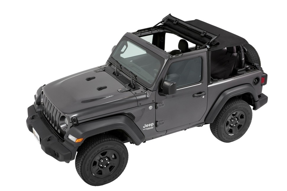 М’який дах Trektop Soft Top Premium Black Twill Jeep Wrangler JL 18-26 2 Door Bestop 5686217