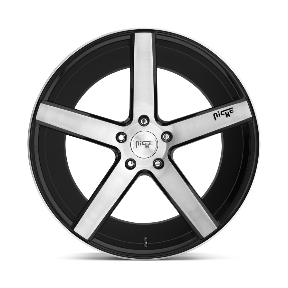 Niche Road Wheels M1242085F8+34 Milan Wheel Gloss Black Brushed 20x8.5 +34