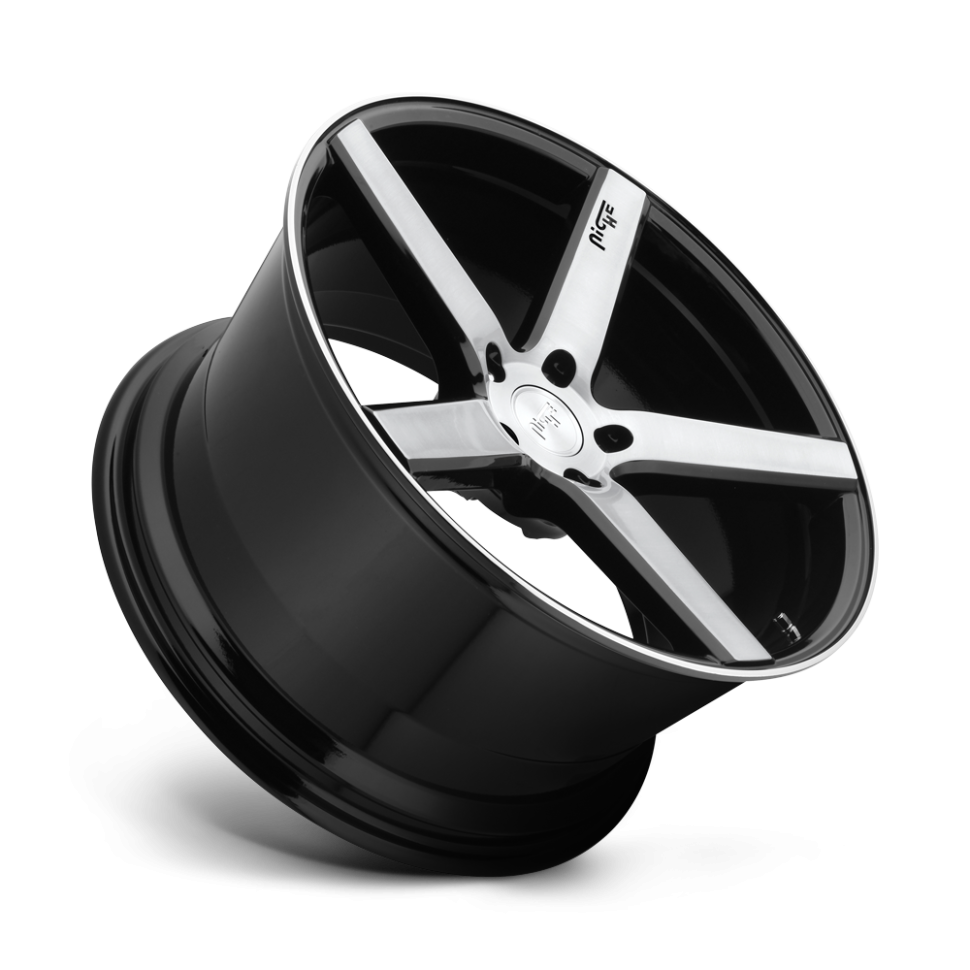 Niche Road Wheels M1242085F8+34 Milan Wheel Gloss Black Brushed 20x8.5 +34