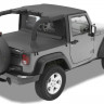 Bestop 5258035 Header Targa Bikini Top Jeep Wrangler JK 07-09 2 Door (Black Diamond)