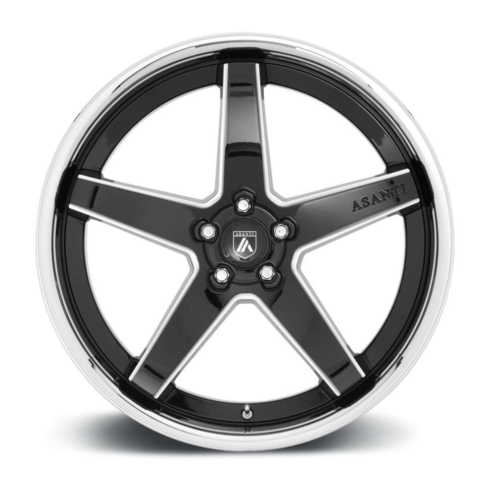 Колесный диск Asanti Wheels Regal Gloss Black Milled W/Chrome Lip 22x10.5 ET+35 ABL31-22055235BK