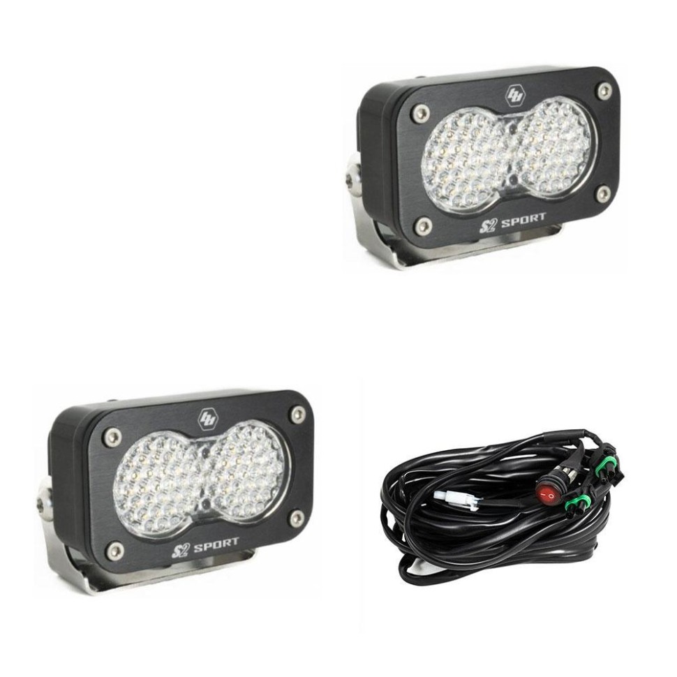 Комплект дополнительных LED фар 1.76x2.93" Work/Scene S2 Sport Baja Designs 547806