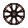 Колесный диск Fuel Off Road Assault Matte Black Milled With Red Tint 20x9 ET+20 D78720901757