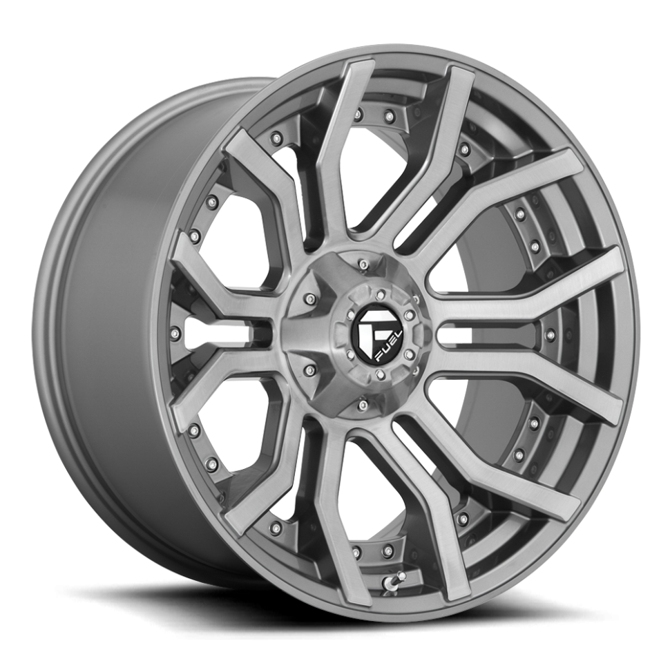 Колесный диск Fuel Off Road Rage Platinum Brushed Gun Metal Tinted Clear 20x10 ET-18 D71320008247
